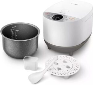 Philips Digital Rice Cooker Smart 3D Heating 1.8L 10 Preset Programs HD4515-55 - افضل طباخة رز