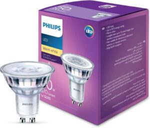 Philips LED Spotlight GU10 5W-50W Equivalent Warm white (3000K) Non-Dimmable