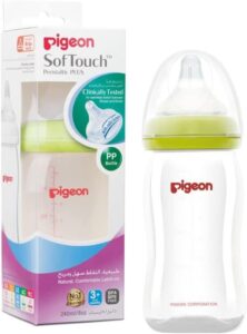 Pigeon Softouch Peristaltic Plus Wide Neck Nursing Plastic Bottle