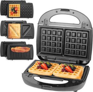 Ponicozy Sandwich Maker 3 in 1 Electric Panini Press and Waffle Maker