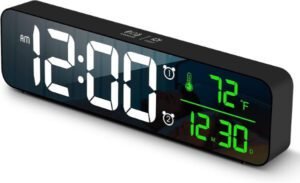 Primsail Digital Clock Alarm Clock for Bedroom Digital Clock Large Display - افضل ساعة حائط