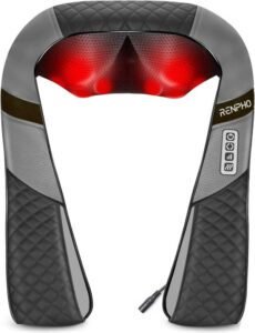 RENPHO Neck Massager with Heat Shiatsu Shoulder Massager with Electric Deep Tissue Kneading Massage - افضل اجهزة المساج