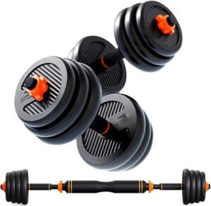 SKY LAND Unisex Adult Enviromental AdJustable Dumbbell N Barbell Set