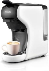 Saachi Multi Capsule Coffee Machine with 19 Bar White NL-COF-7058-WH - افضل اله قهوه كبسولات وبودرة