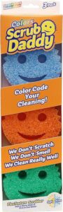 Scrub Daddy Sponge Set - Colors - Scratch-Free Sponges for Dishes and Home 3ct - افضل اسفنج مواعين 