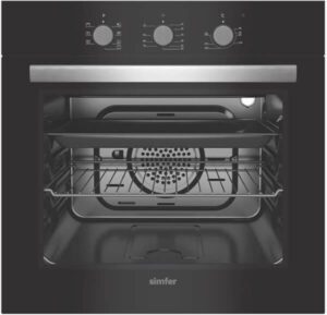 Simfer Built In Electric Oven 6 Functions 60 cm Black - افضل فرن كهربائي بلت ان