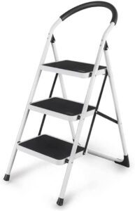 Smilee 3 Steps Foldable Ladder Household Indoor Kitchen Living Room