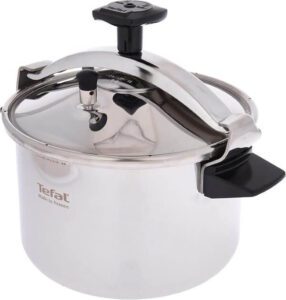 TEFAL Pressure Cooker Authentique 10L Stainless Steel 5 Security Sytems P0531634