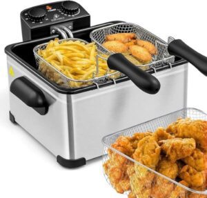 Toscana U Deep Fryer 5L Temperature Control 2100W Silver-Black ST-1241