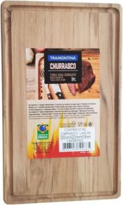 Tramontina 33x20cm Rectangular Wood Cutting Board with Natural Finish