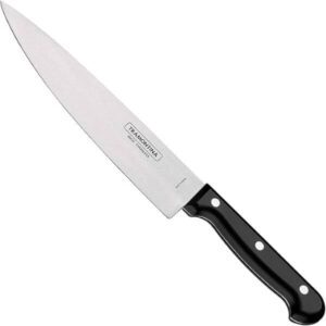 Tramontina Ultracorte 8 Inches Chef Knife with Stainless Steel Blade and Black Polypropylene Handle - افضل سكين