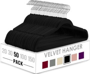 Utopia Home Premium Velvet Hangers 50 Pack - Non-Slip & Durable Clothes Hangers - افضل علاقات ملابس