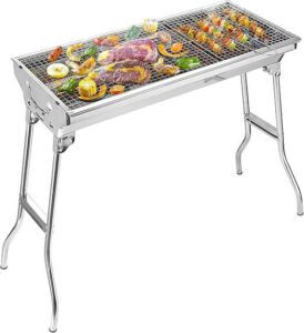 VINNYSEN Charcoal Grill Stainless Steel BBQ Grill with Stand