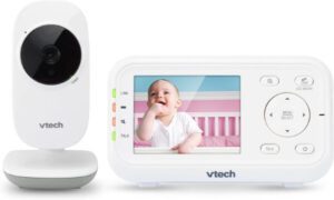 VTech Video Baby Monitor with 1000ft Long Range Auto Night Vision 2.8 Screen - افضل كاميرا مراقبة اطفال