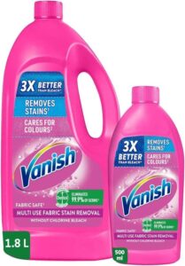 Vanish Laundry Stain Remover Liquid for White & Colored Clothes 1.8L and 500ml - افضل مزيل بقع الملابس