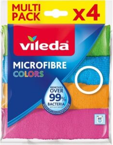 Vileda Microfiber Colors All Purpose Wiping Cloth 4Pcs - افضل مناشف للمطبخ