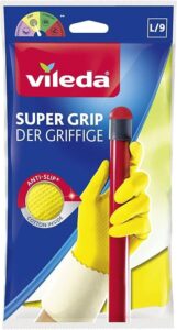 Vileda durale Gloves Super Grip Large size Anti slip pattern for better grip