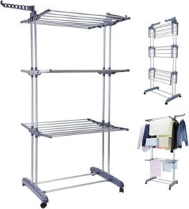 Voilamart Clothes Airer 4 Tier Clothes Drying Rack