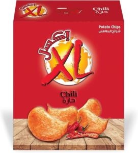 XL Hot Flavor Potato Chips 12 x 21 g - افضل الشبسات